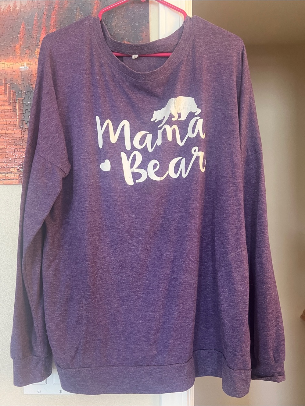 Mama Bear Purple Graphic Sweatshirt
